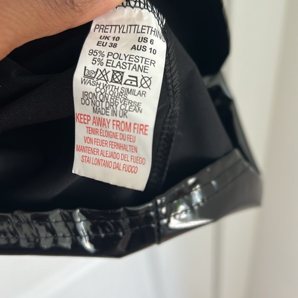 PrettyLittleThing - Shape Black Vinyl Bandeau Bodycon Dress - size 6 US - Picture 6 of 6